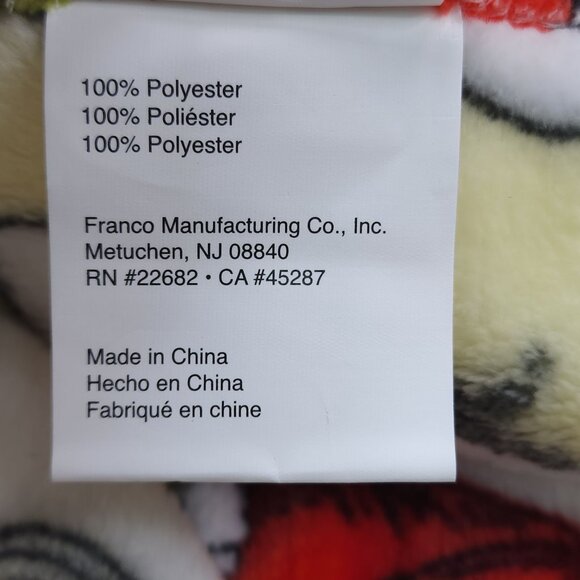 The Grinch Dr. Seuss Christmas Soft Plush Throw Blanket 50"x70" Candy Cane - Picture 8 of 10